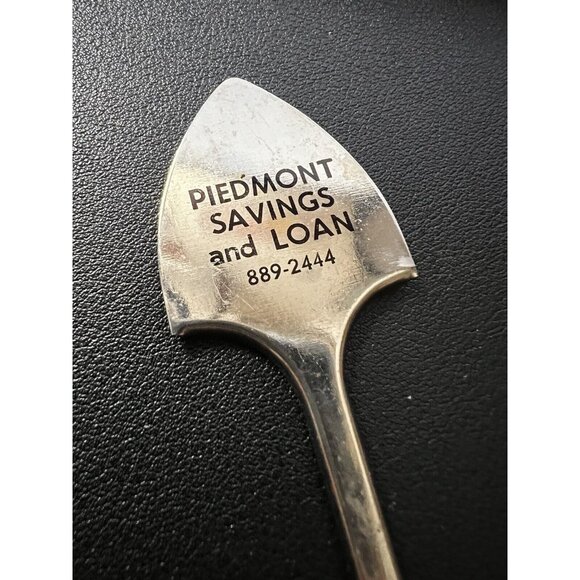 Antique Silver PIEDMONT SAVINGS AND LOAN Advertising Shovel Winston Salem NC - Picture 6 of 7